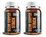 2 boîtes SLIM SUPER STACK minceur puissante graisse thermogénique brûlant 14 ingrédients actifs contre la graisse 60 comprimés minceur naturel, ...