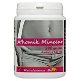Athomik Minceur - 445 mg - 200 gélules de plantes, Guarana, Nopal, Konjac...