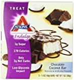 Atkins, Endulge, Barre de chocolat au coco, 5 barres, 1,4 oz (40 g) de chaque
