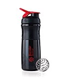 Blender Bottle Sportmixer- Protéine Shaker / Bouteille d'eau Rouge/Noir 820 ml