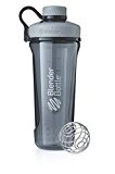 BlenderBottle Radian Tritan - Protéine Shaker / Bouteille d'eau / Shaker Minceur avec BlenderBall 940ml (Pebble Gris)