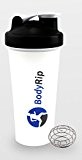 BodyRip 600 ml Shaker à protéine avec Blender Mixeur noir Noir 26cm x 9.5cm