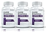 Carb Stopper Extreme (3 bouteilles) - Force maximale en glucides & bloqueur Amidon de perte de poids avec supplément blanc ...