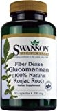 Swanson - Glucomannane (Konjac) 700mg, 90 gélules - Poudre de Fibre Dense 100% Naturelle Extraite de Racine de Konjac - ...